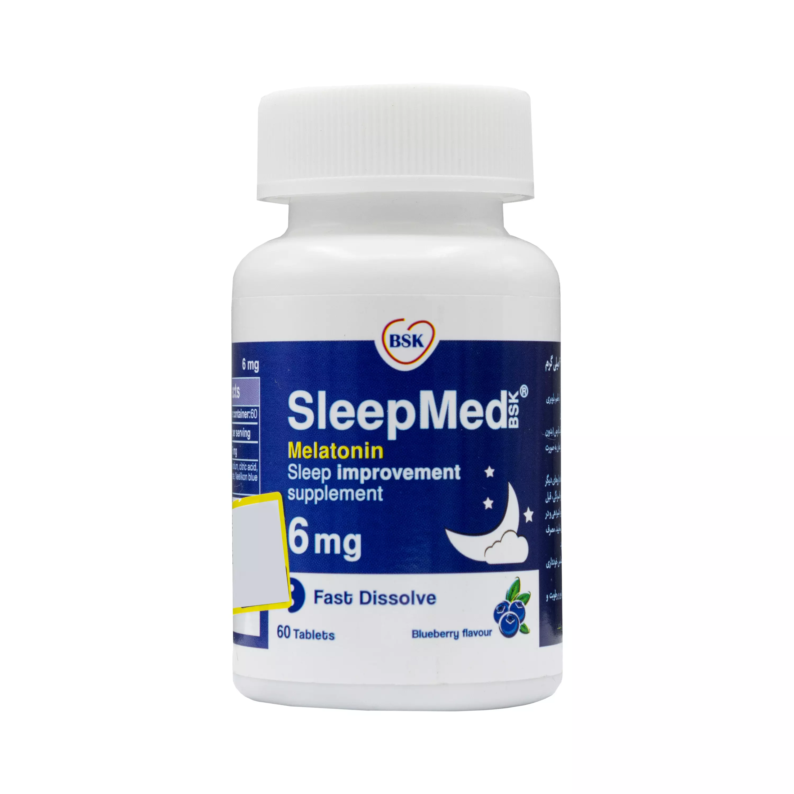 قرص اسلیپ مد ملاتونین 6 میلی گرم طعم بلوبری بنیان سلامت کسری (بی اس کی)